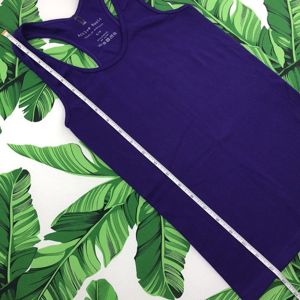 Active Basic Purple Sleeveless Scoop Neck Racerback Tank Top - Picture 11 of 12